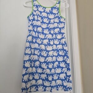 🌷Lilly Pulitzer Blue and White Elephant Print Midi Dress